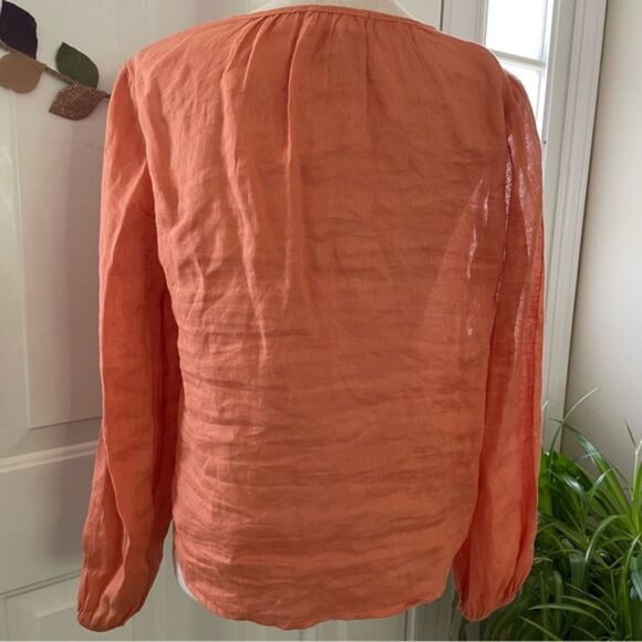 Bella Dahl 100% Linen Long Sleeve Button Loop Women's Pullover Top Blouse(SizeS) - Picture 6 of 12